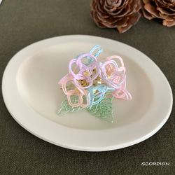 ころんと小さい紫陽花のポニーフック 1枚目の画像