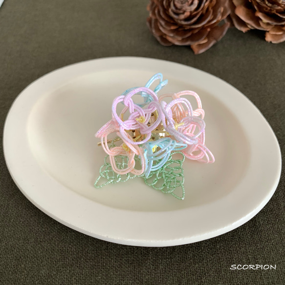 ころんと小さい紫陽花のポニーフック 1枚目の画像