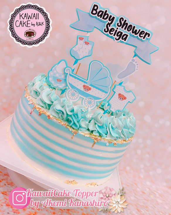 Baby Shower ケーキトッパーセット DIYパーツ akasa 通販｜Creema(クリーマ) 11439151
