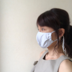 【接触冷感コットン】飾り付き夏マスク premium gelato mask リバーシブル ～ミルティーユ セザム～ 8枚目の画像