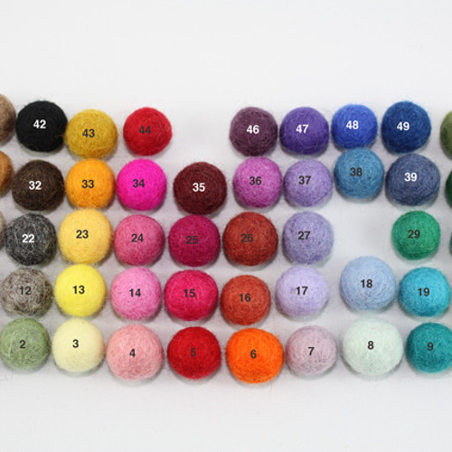 ハンドメイド フェルトボール 1.5cmサイズ 50個入りパック DIYパーツ
