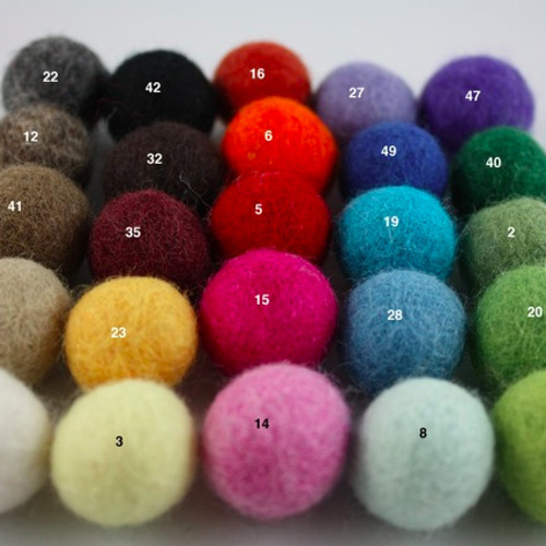ハンドメイド フェルトボール 2cmサイズ 50個入りパック DIYパーツ