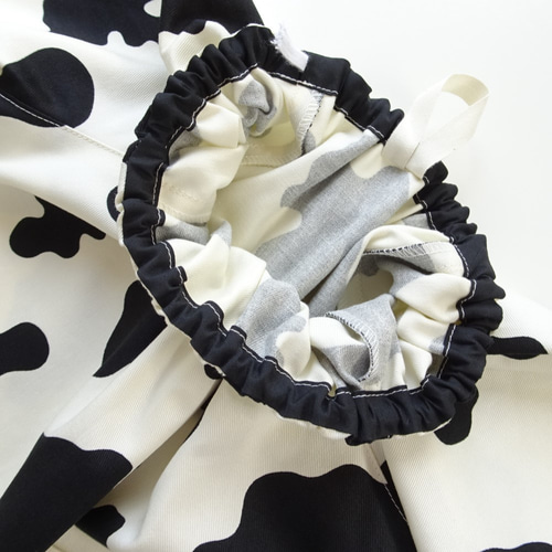 選べるサイズ・ポケット・ループ！ウシ柄スモック 80～160サイズ 子供