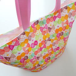リボンちょうちょ♡ピンクのプールバッグ～透明ポーチ付き 5枚目の画像