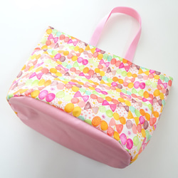 リボンちょうちょ♡ピンクのプールバッグ～透明ポーチ付き 6枚目の画像