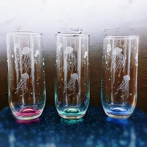 海月 クラゲ くらげ グラス タンブラー ロング 315ml グラス carvarium