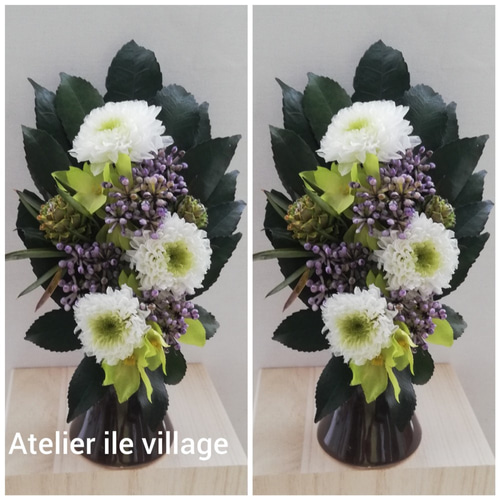 仏花 プリザーブドフラワー「オーブ対」 プリザーブドフラワー  