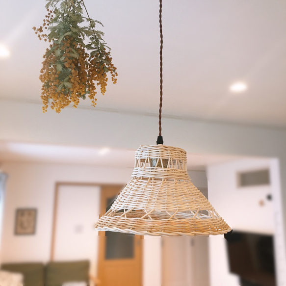 ラタン ドロップ型シーリングライト ベージュ 送料込✨ 13999.jpg