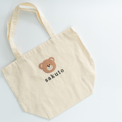 テディ様 くまさんハンドメイドレッスンバッグ＆上履き袋 入園入学セット レッスンバッグ 手提げ 絵本袋 カバン くま