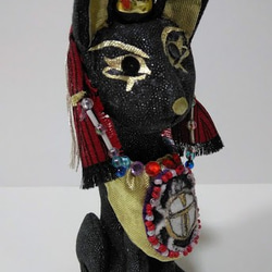 『エジプト バステト神』創作人形　プレゼント　猫　古代エジプト神　ピラミッド壁画　ファラオ　ハトホル　ぬいぐるみ 2枚目の画像