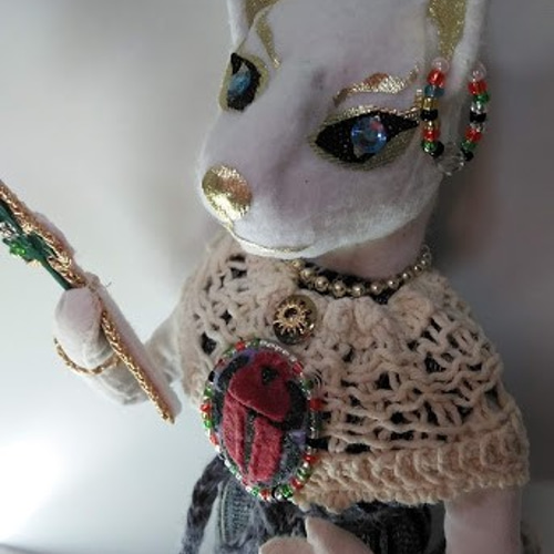 エジプト バステト神』猫 古代エジプト 女神 ピラミッド壁画