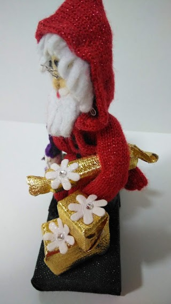 『まどろみサンタさん』創作人形　クリスマスプレゼント　 サンタクロース　スノーマン　ぬいぐるみ　　 4枚目の画像