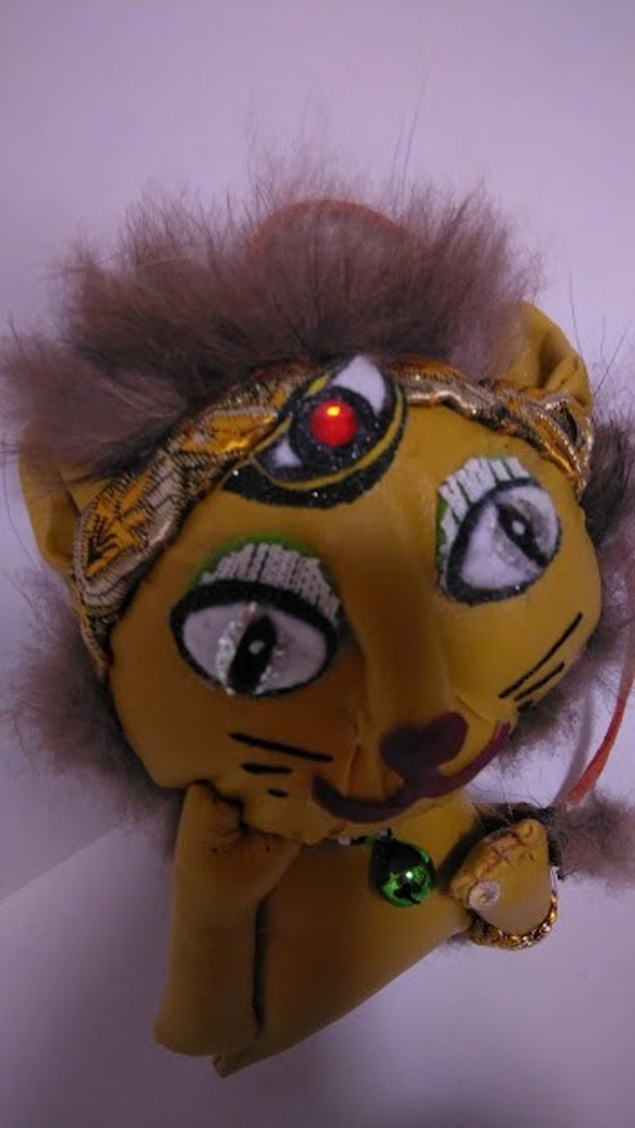 『ライオンキャット』猫の縫いぐるみ　CATSなキャスト：ラム.タム.タガーをイメージ　バックチャーム　縫いぐるみ 1枚目の画像