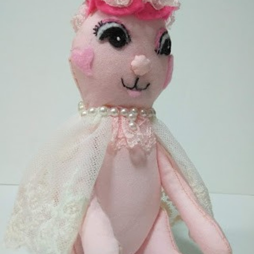 ウサギ親子のおうち* ハンドメイド ぬいぐるみ アンティーク