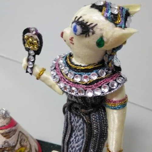 【新品未使用】古代エジプト展　バステト 指人形　ショルダーバッグ Pカード 新品未使用】古代エジプト展 バステト 指人形 ショルダーバッグ