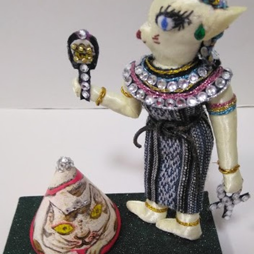 【新品未使用】古代エジプト展　バステト 指人形　ショルダーバッグ Pカード 新品未使用】古代エジプト展 バステト 指人形 ショルダーバッグ