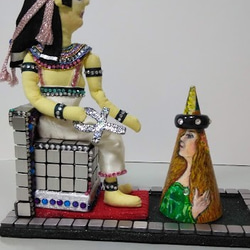 『ソプデト女神とリングホルダー』プレゼント　創作人形　星の神 豊穣　古代エジプト イシス  シリウス　ナイル川   　 3枚目の画像