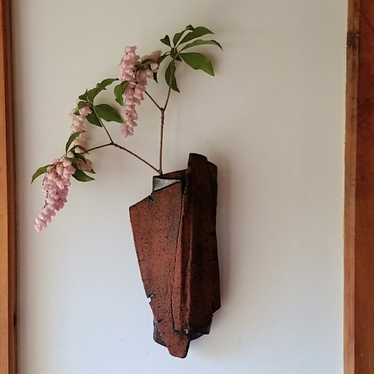 k-001　伊豆土泥化粧掛け花入れ　ORIGAMI-1 13,320円