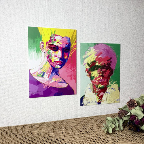 オリジナル人物抽象画ポスター Shunsan イラスト toranpu 通販 9357850