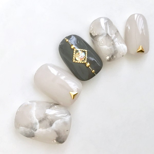 ネイルチップ チップ 大理石 黒 カッコイイ オーダーネイル フルオーダーネイル 大理石風ネイル シアーグレージュ 大人かっこいい ネイルチップ