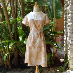 【きょうちゃん様 専用オーダー画面】 サファリワンピース リゾート コットン ドレス 4枚目の画像