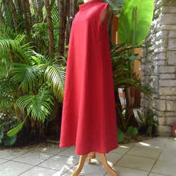 亞麻度假村長禮服卷顏色古典一件煙熏紅 第1張的照片