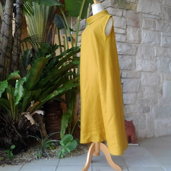 【太田獨家訂貨畫面】Linen Resort Long Dress (M) Elegant Classical Dress 第5張的照片
