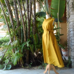 【太田獨家訂貨畫面】Linen Resort Long Dress (M) Elegant Classical Dress 第9張的照片