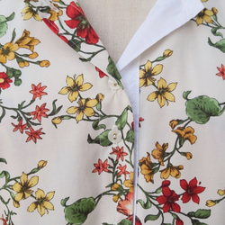 [英式花園襯衫裙]植物花卉連帽法式袖 第7張的照片