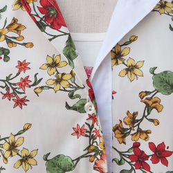 [英式花園襯衫裙]植物花卉連帽法式袖 第8張的照片