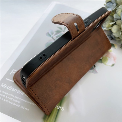 iphone12/13Pro/14max/iPhone14ProMax/iPhone ケース/手帳型/猫/ダーク