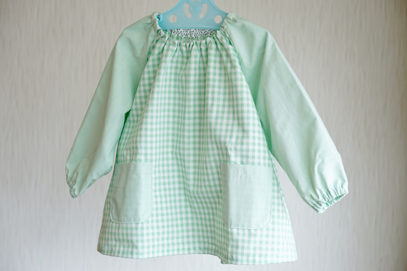 スモック チェック×無地 子供服 にじいろえがお(まつうら みき) 通販 