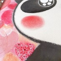 【癒しの絵】パンダ原画　～願い事パンダ〜「送料無料」 ギフト 歓迎 送別 プレゼント 母の日 3枚目の画像