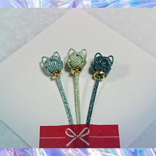 ☆つまみ花・水引・あわじ玉・ミニチュア・袴・刀・滅チャーム