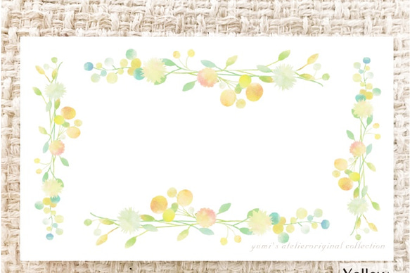 花柄メッセージカード４色セット☆ 3枚目の画像