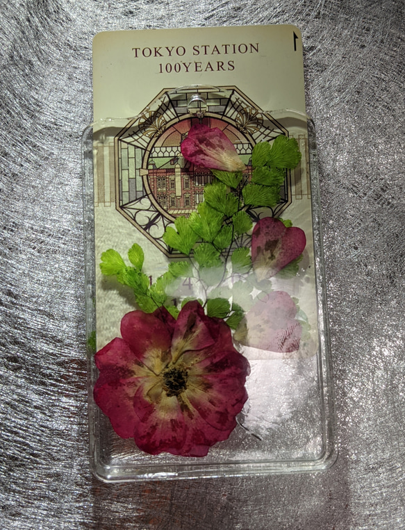 押し花カードケース（ミニ薔薇） 3枚目の画像