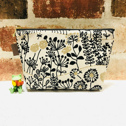 洗える保冷ペットボトルカバー 北欧風花柄 ノルディコフラワー