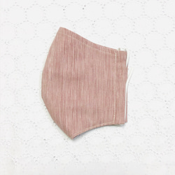 【再販】夏マスク 高島ちぢみ使用 立体マスク 紅色 ピンク 2枚目の画像