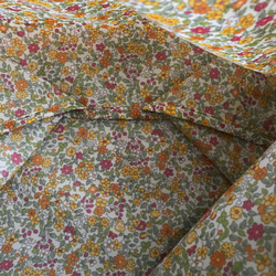 ナイロンオックスのたっぷりマチのエコバッグ　小花柄(イエロー) Mサイズ〈撥水加工〉 5枚目の画像