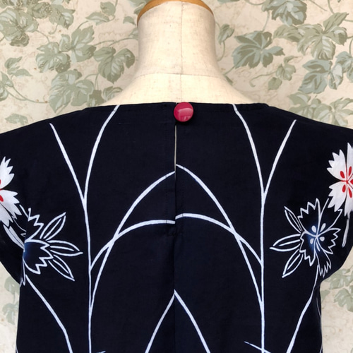 浴衣リメイク】タックラップパンツのセットアップ フレンチスリーブ