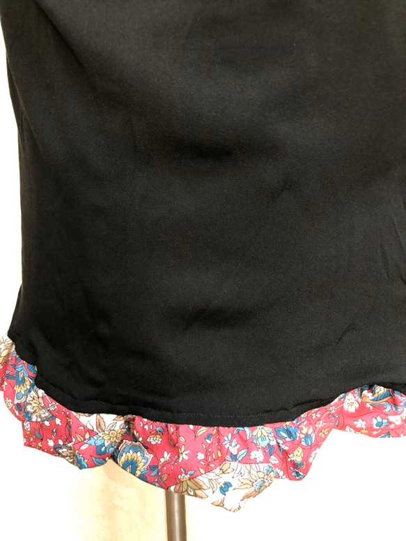 【着物リメイク】花柄バルーンスカート 10枚目の画像