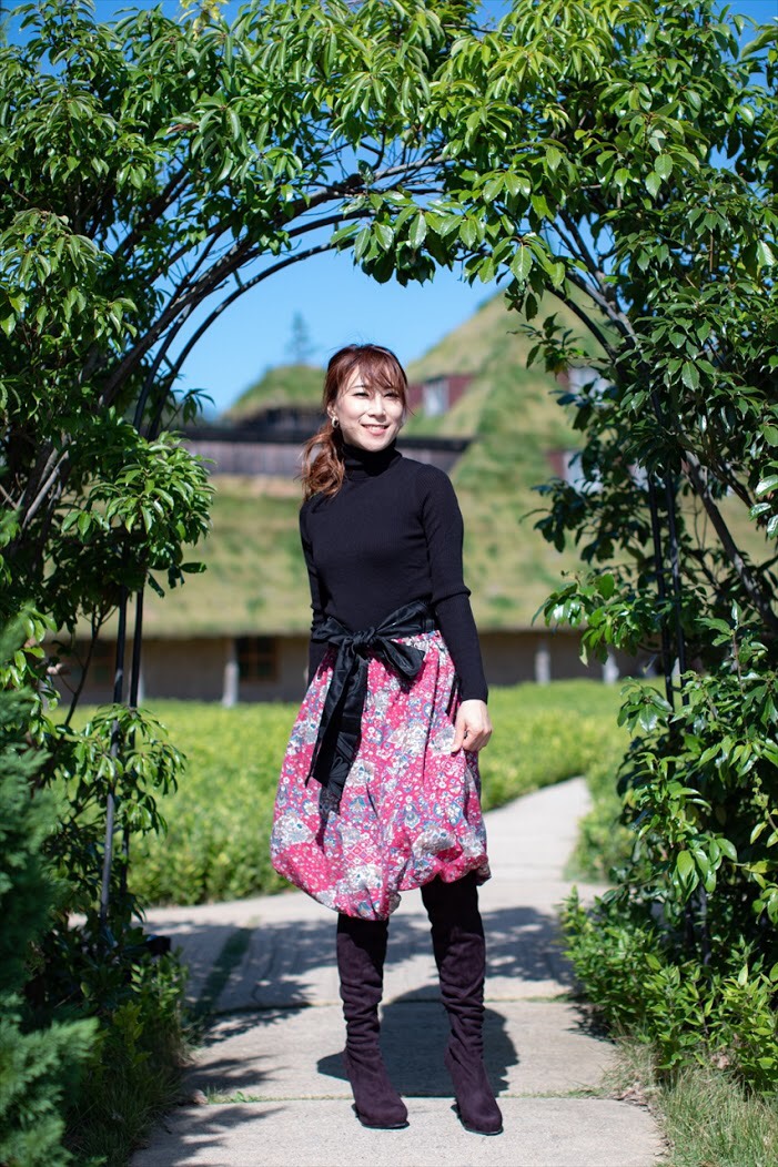 着物リメイク】花柄バルーンスカート フレアスカート 和工房 麗和 通販 