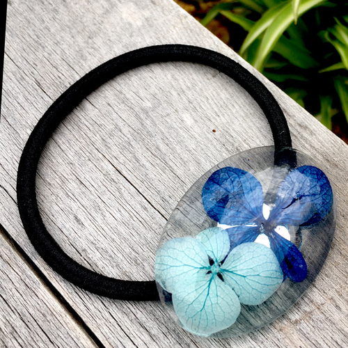 ヘアゴム 紫陽花