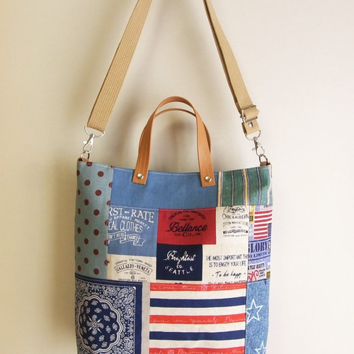 2ウェイショルダーバッグ パッチワーク 2wayバッグ ローイサム 通販