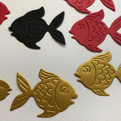 ★受注制作★ 金魚 50匹 ダイカット クラフトパンチ♪ 2枚目の画像