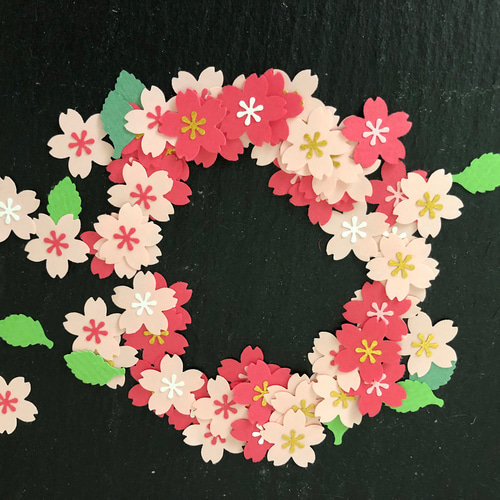 ☆受注制作☆サクラ❁⃘*.ﾟクラフトパンチ100枚 その他素材 banana