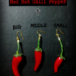 激辛注意！！Red Hot Chili Pepperピアス（middle） 2枚目の画像