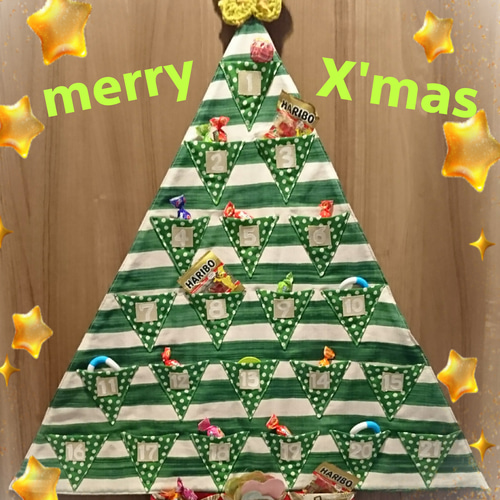 毎年使える＊アドベントカレンダー＊クリスマス＊タペストリー＊北欧風