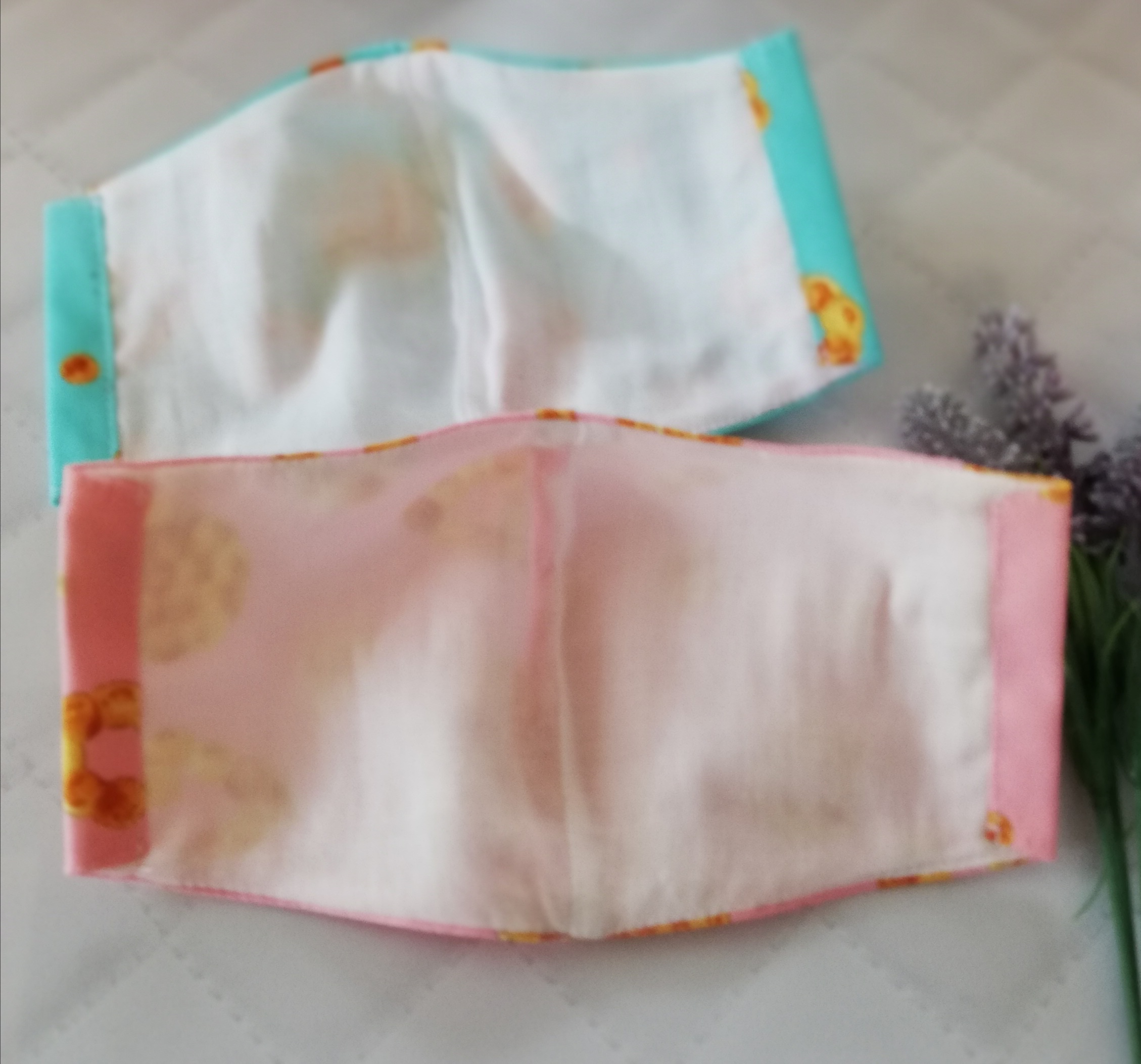 Ezviz - 【パン柄】可愛い！パンになったヒヨコ柄の立体マスク 爽やか  