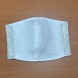 リバティダブルガーゼ　× ひんやりダブルガーゼ　立体マスク　カペル　グレー 2枚目の画像